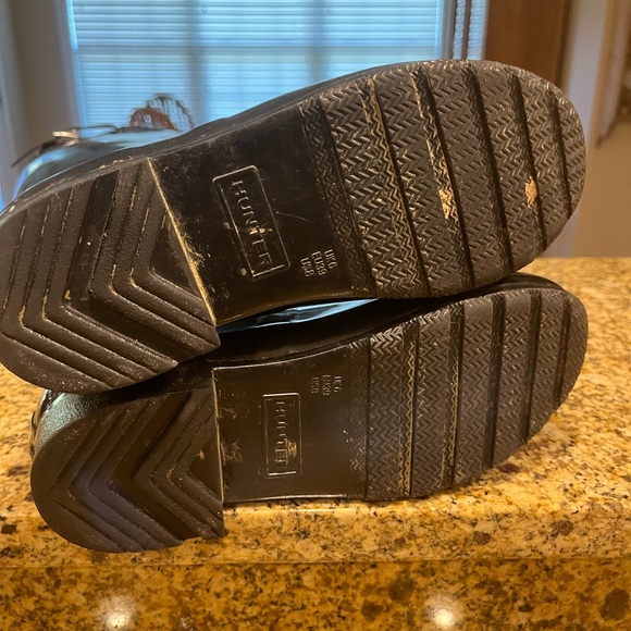 Hunter Rainboots Original Tall Gloss Rain Boot Wellies women's sz 8 Black - Picture 9 of 13